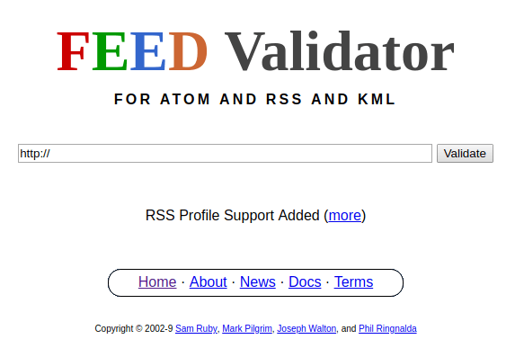 [ Tool ] – 驗證網站RSS是否正確 FEED Validator