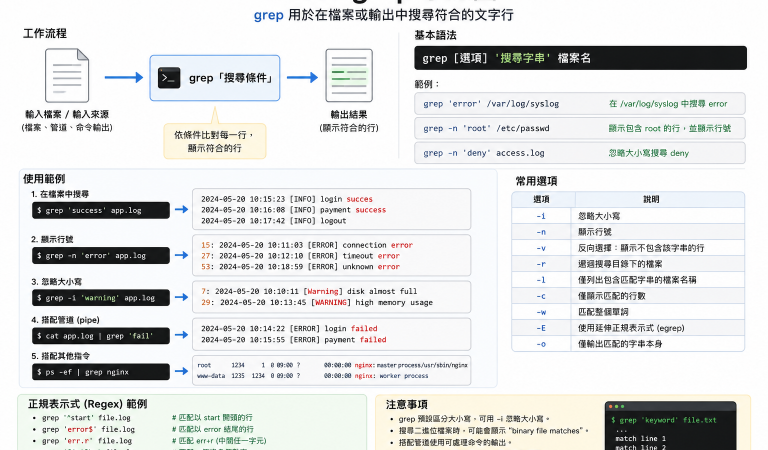 [ Linux ] – grep 好用的關鍵字搜尋功能